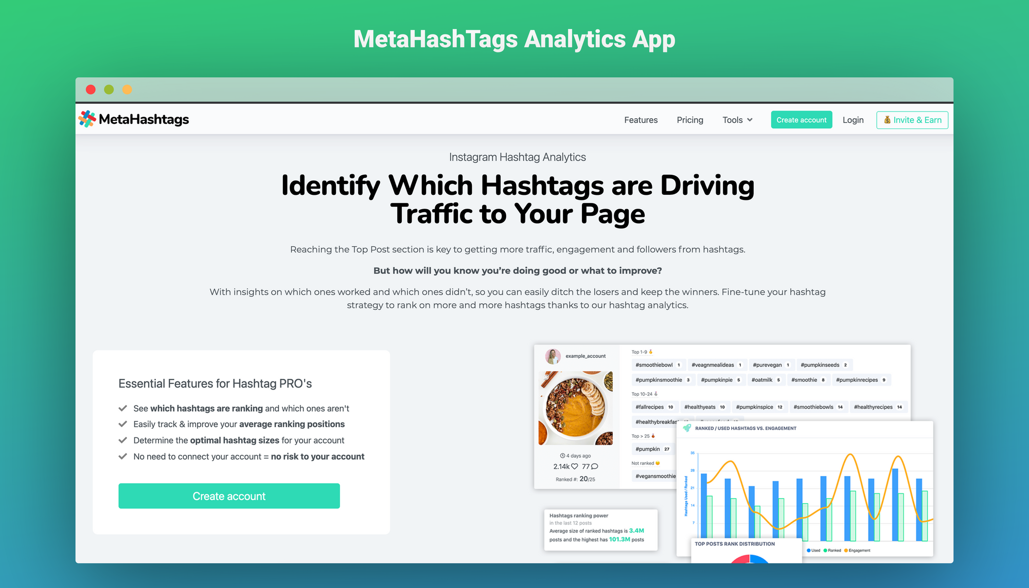 MetaHashTags Instagram Analytics App