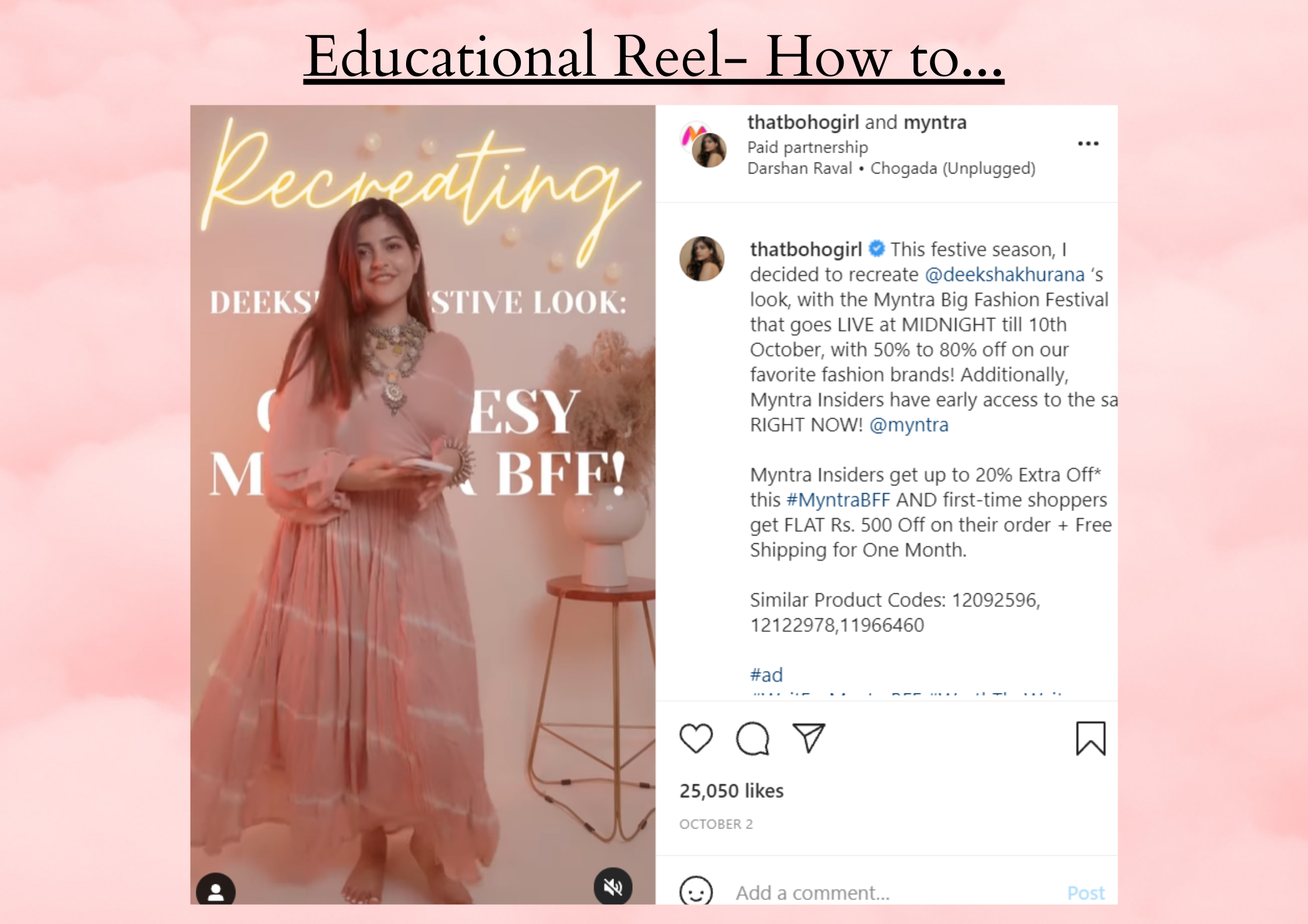 Instagram reels for educating audience