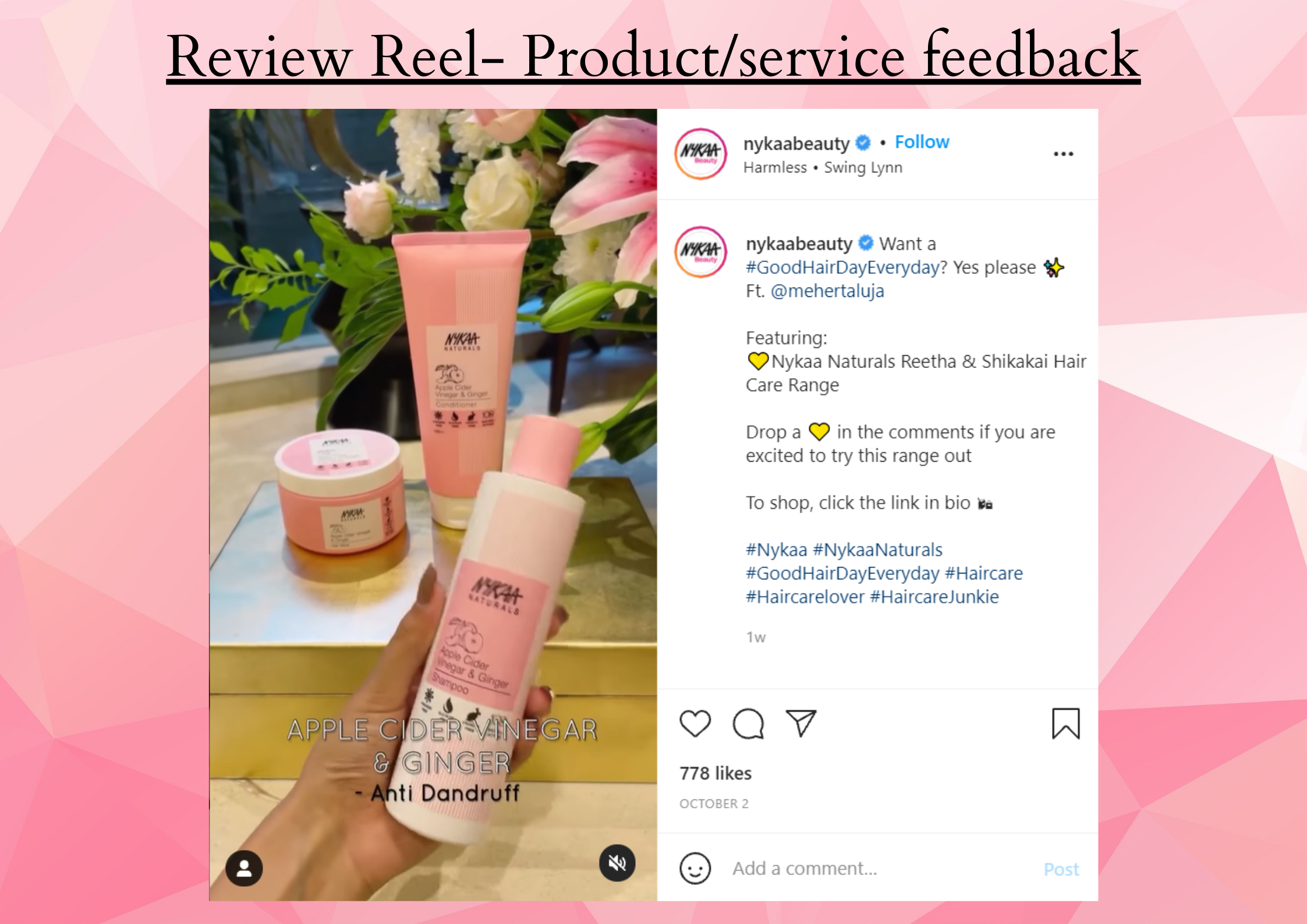 Instagram reels for product reviews
